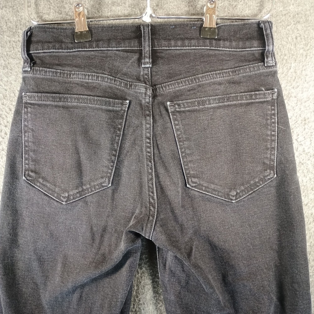 Vintage 1969 Gap Jeans Women 26/2 Petite Kick Fit High Rise Washed Black Raw Hem - Picture 8 of 12